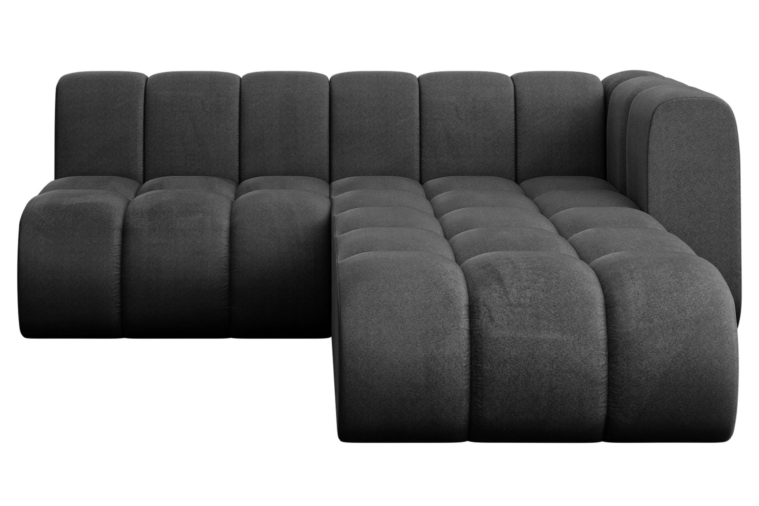 Altdecor Ecksofa Schwarz 205x177 cm