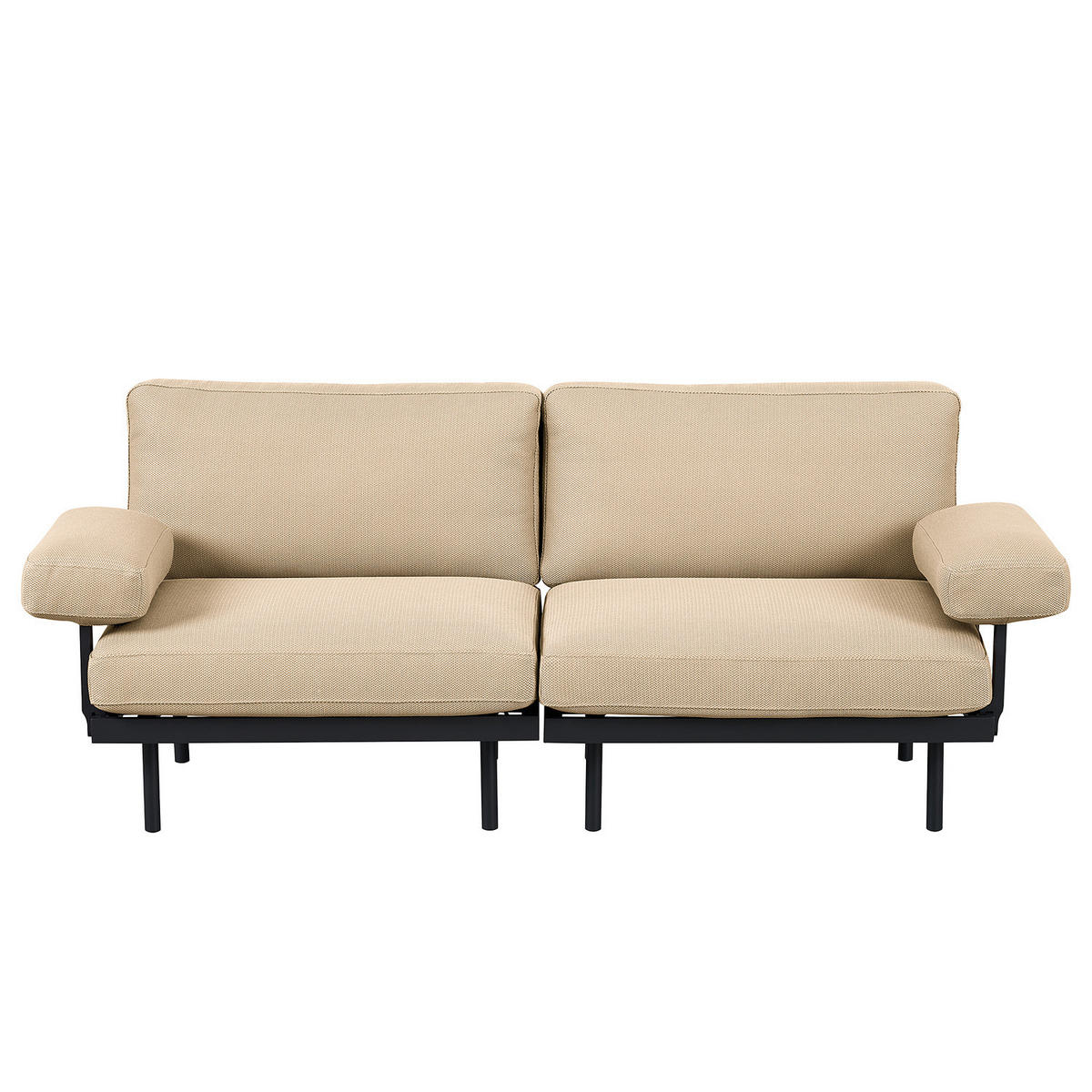 3-SITZER OUTDOOR-SOFA - Beige, Textil/Metall (202/80/84cm) - home24