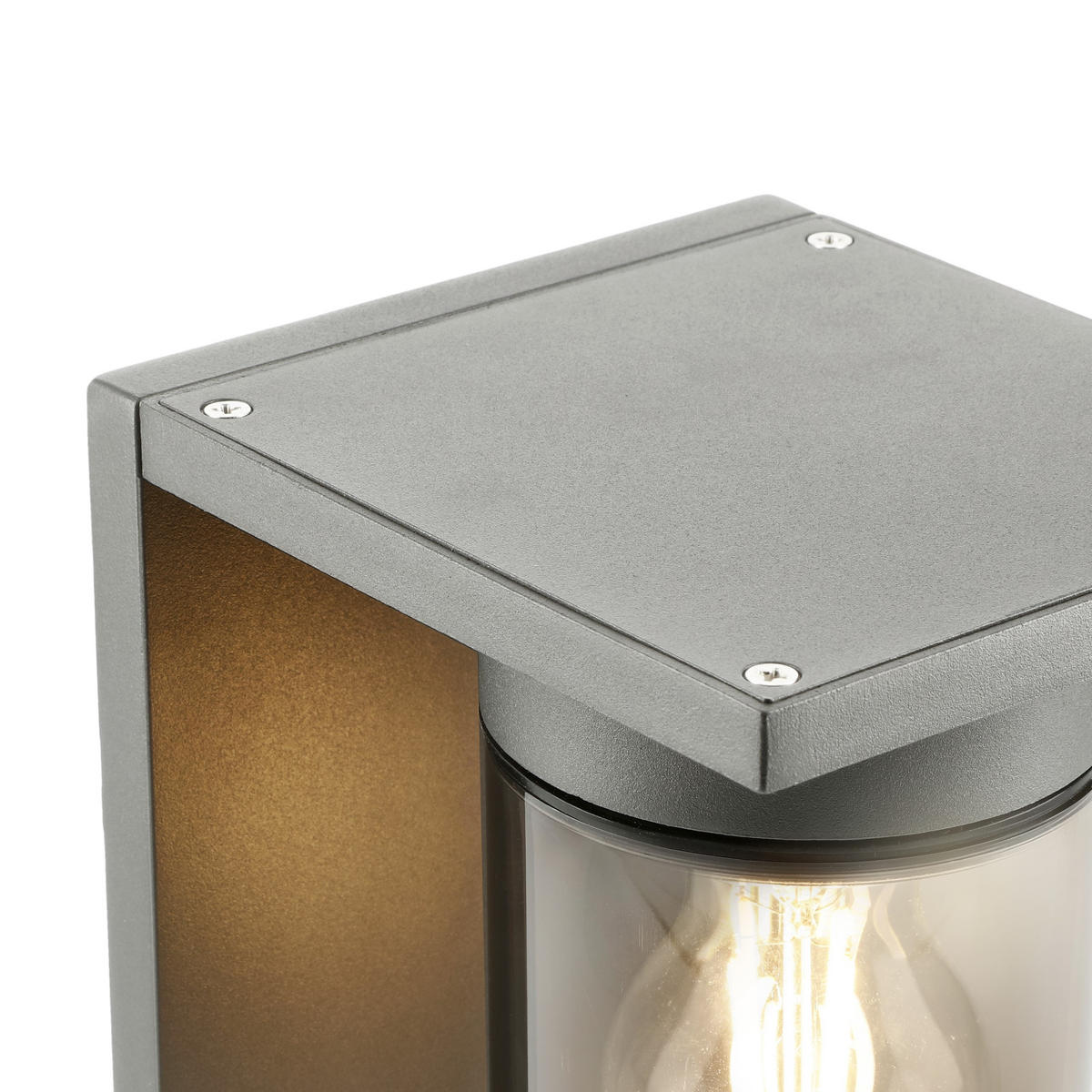 AUSSENWANDLEUCHTEE Anthrazitgrau E27 Rauchfarbener Diffusor IP54 - Dunkelgrau/Anthrazit, Metall (13/18/16.5cm) - CGC Europe