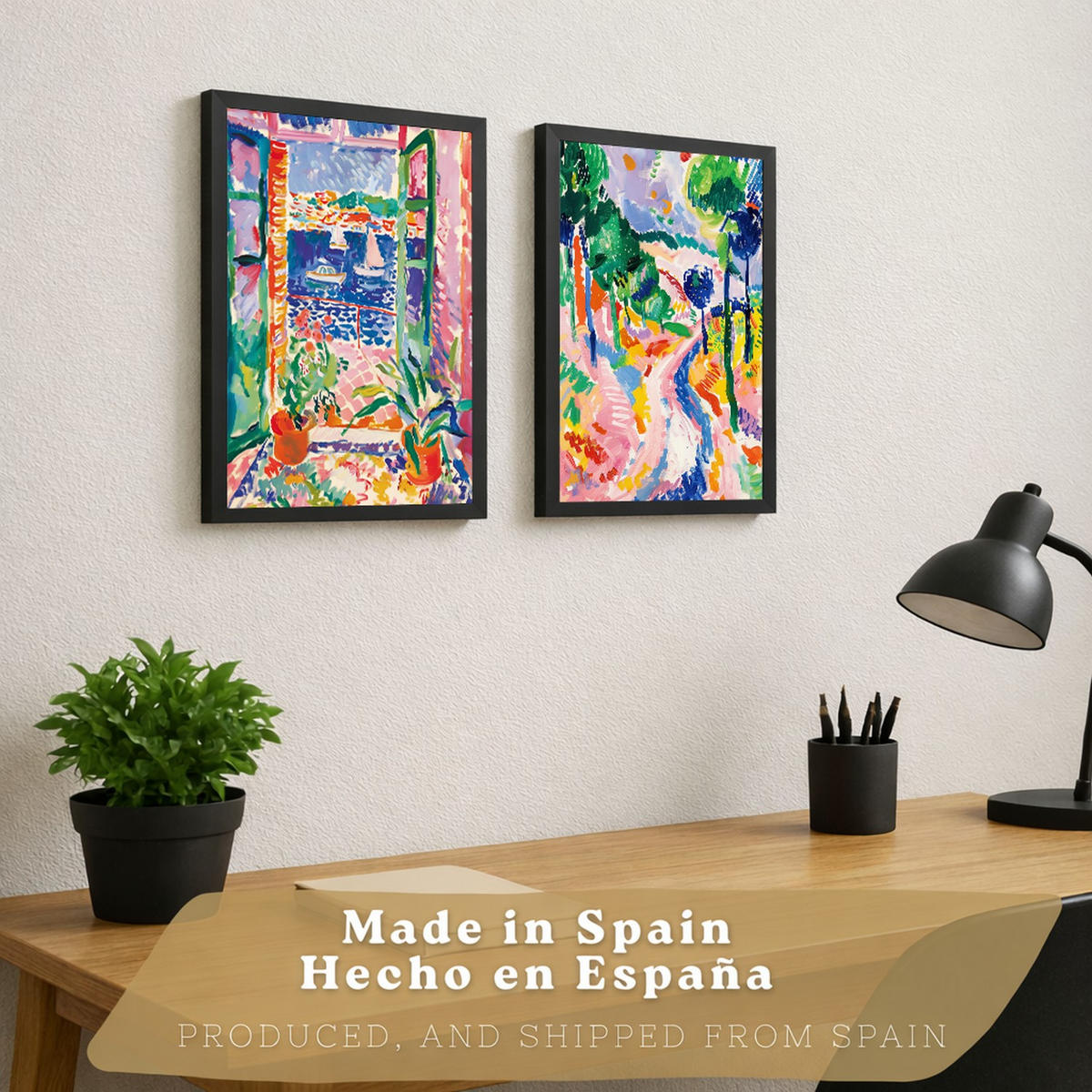 PLAKAT Sada 2 Plachetnice A3 Černý rám - černá, papír (29.7/1/42cm) - Nacnic