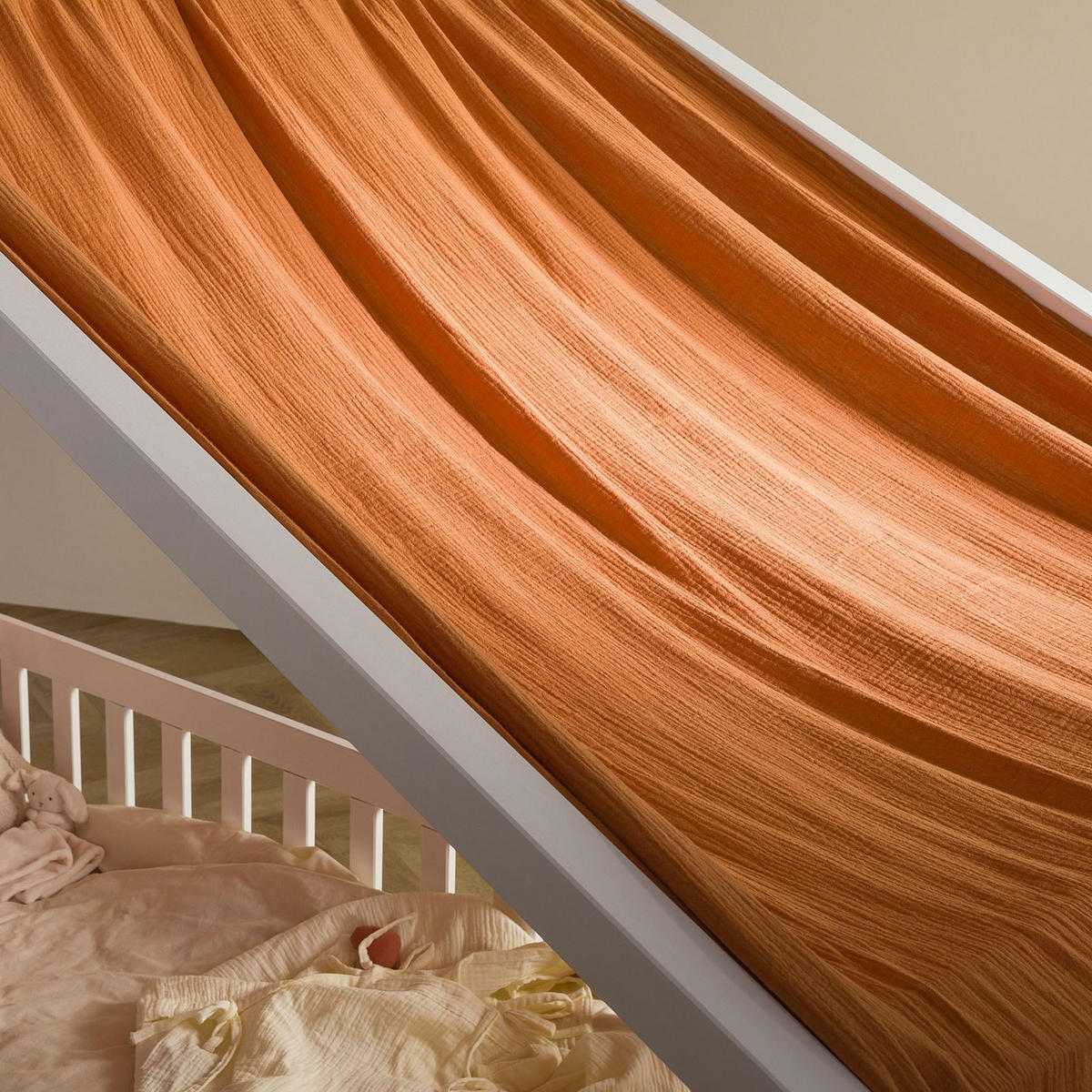 HAUSBETT-HIMMEL LIAN Kupfer - Kupferfarben, Textil - IDIMEX