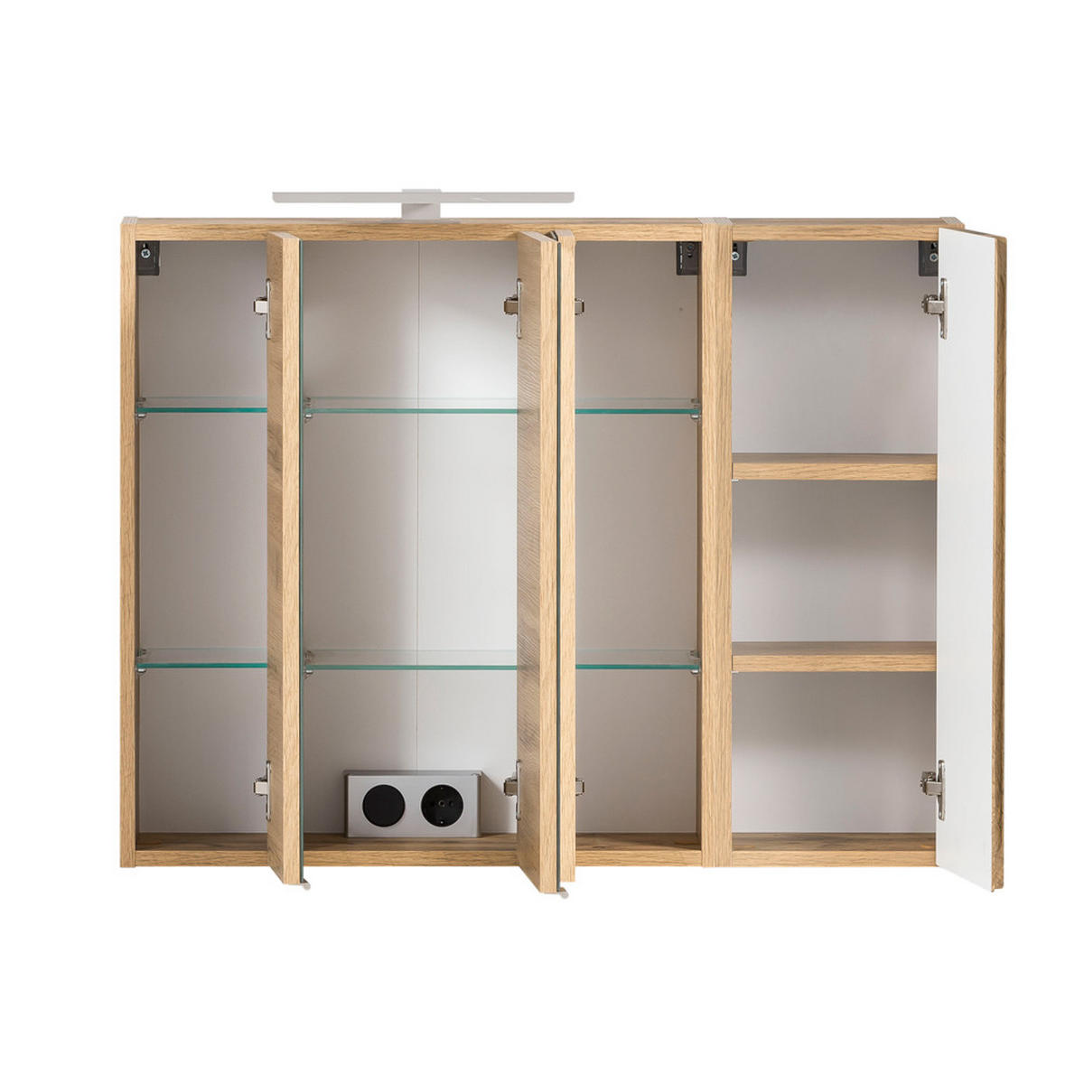 BADMÖBEL-SET Vasto-03 - Grau, Holzwerkstoff (85/200/35cm) - Lomado