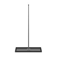 RASENRECHEN aus Kohlenstoffstahl in Schwarz zerlegbar dreiteiliger Stiel platzsparend langlebig 76 x 25 x 213 cm - Schwarz, Metall (76/213cm) - Livingandhome