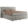 BOXBETT RITA 140/200 - Hellgrau Struktur - H3 - Hellgrau, Holz/Textil (140/200cm)