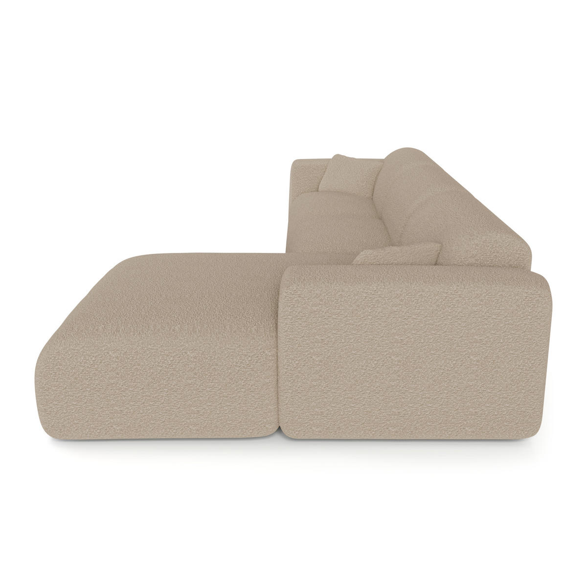 ECKSOFA RECHTS SCHLAFSOFA Steinbock Taupe 280cm - Taupe, Textil (280/165cm) - Sia Home