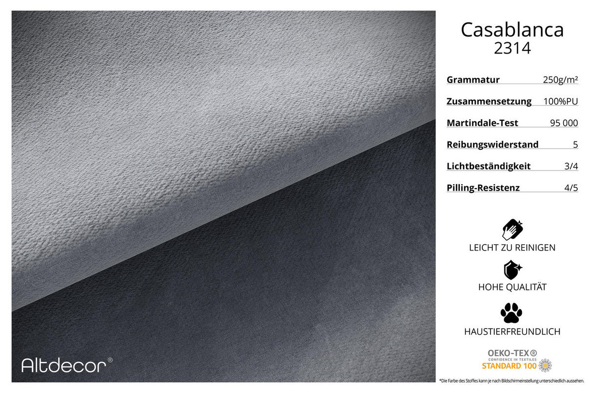 BOXSPRINGBETT APO KING - 120 x 200 - H3/H4 - Hellgrau - Hellgrau, Holzwerkstoff (120/200cm) - ALTDECOR