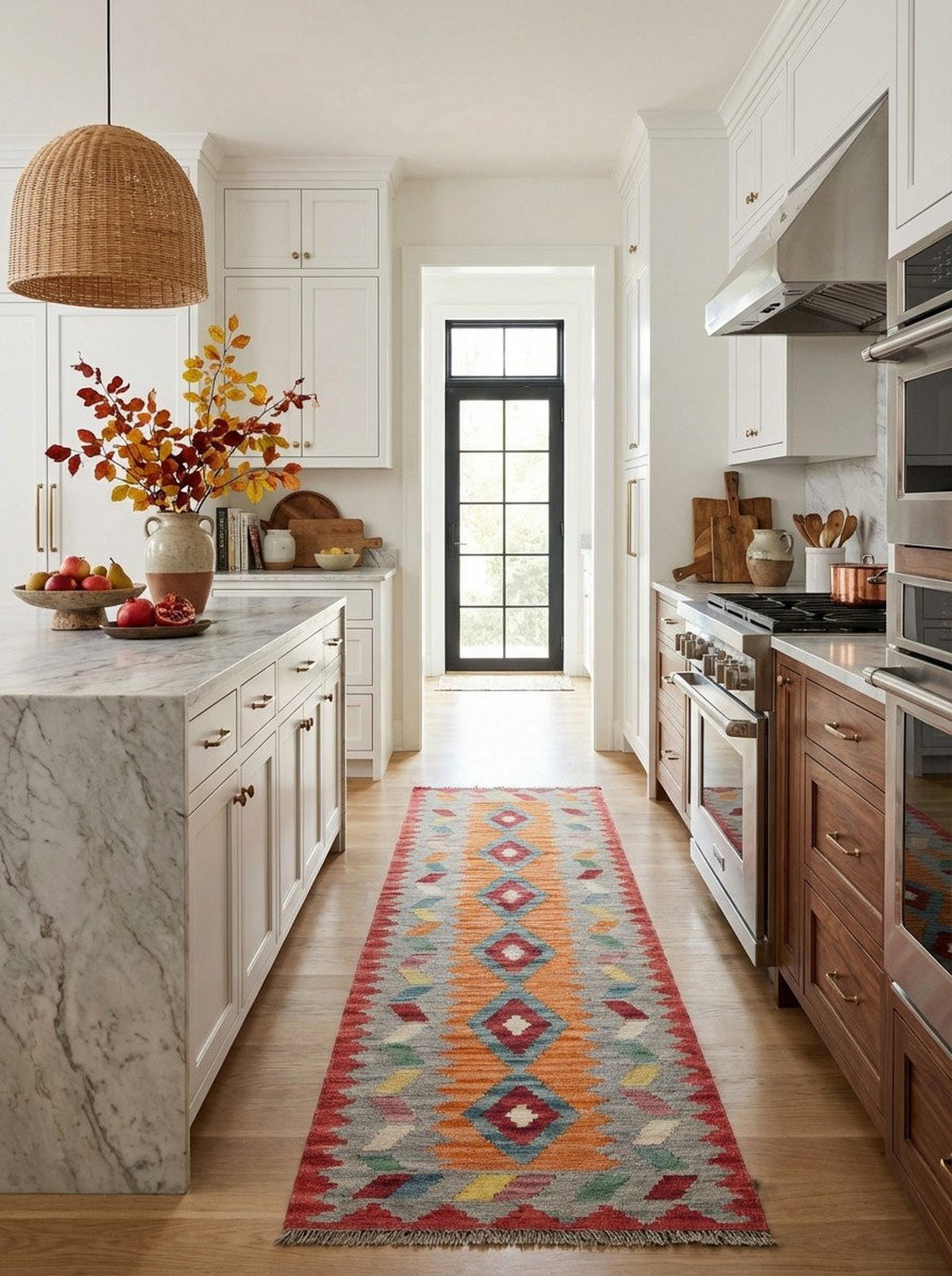 HANDWEBTEPPICH Kelim Gashgai Orange 200/56 cm Schurwolle - Orange, Textil (56/200cm) - Looma