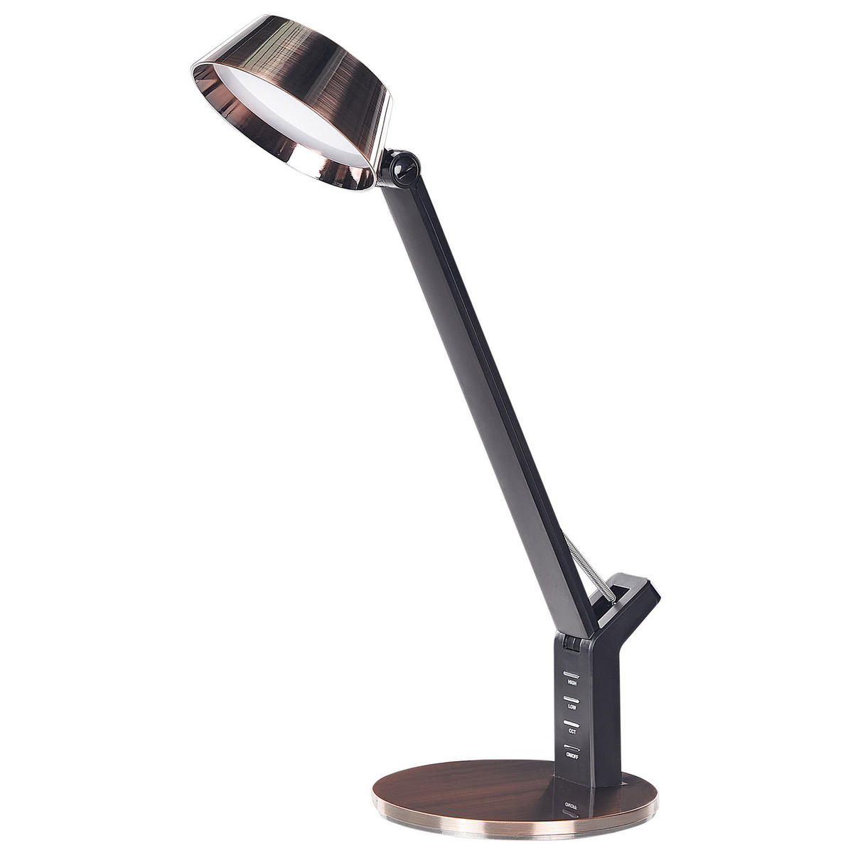 SCHREIBTISCHLAMPE Chamaeleon 17/17/40 cm - Kupferfarben, Metall (17/17/40cm) - Beliani