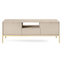 TV-LOWBOARD Vellore Beige / Gold 154 cm - Beige/Goldfarben, Holzwerkstoff/Metall (154/56/39cm) - Selsey