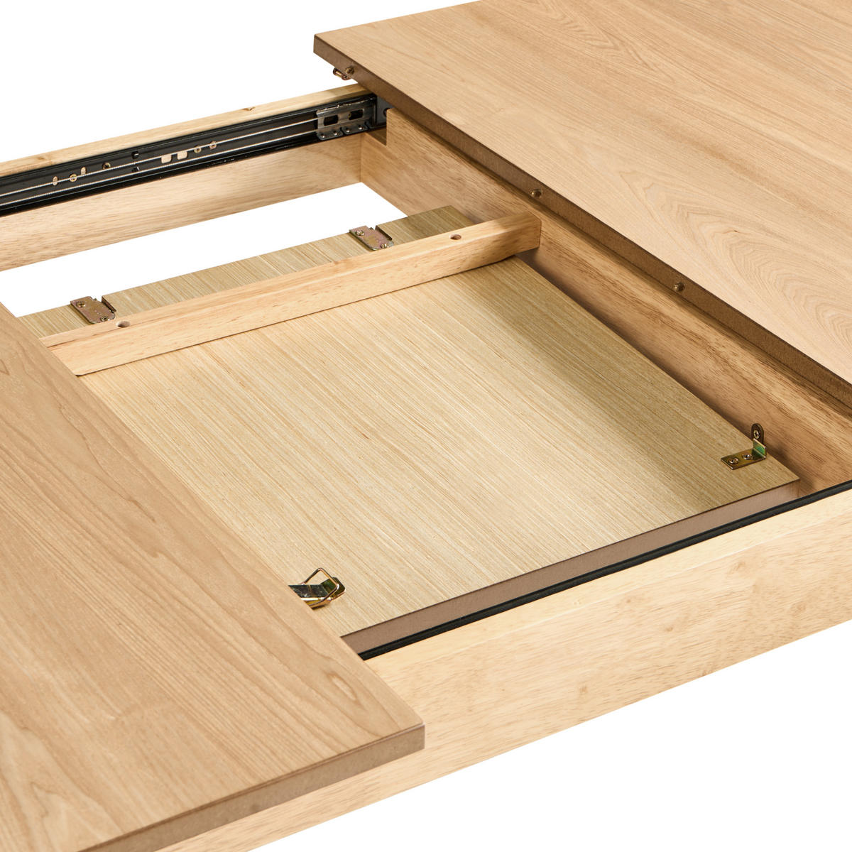 BLAGOVAONSKI STOL izvlačni svijetli jasenovo drvo 180-220/90 cm Larto - svijetlo smeđa, drvni materijal (180/90/76cm) - Beliani