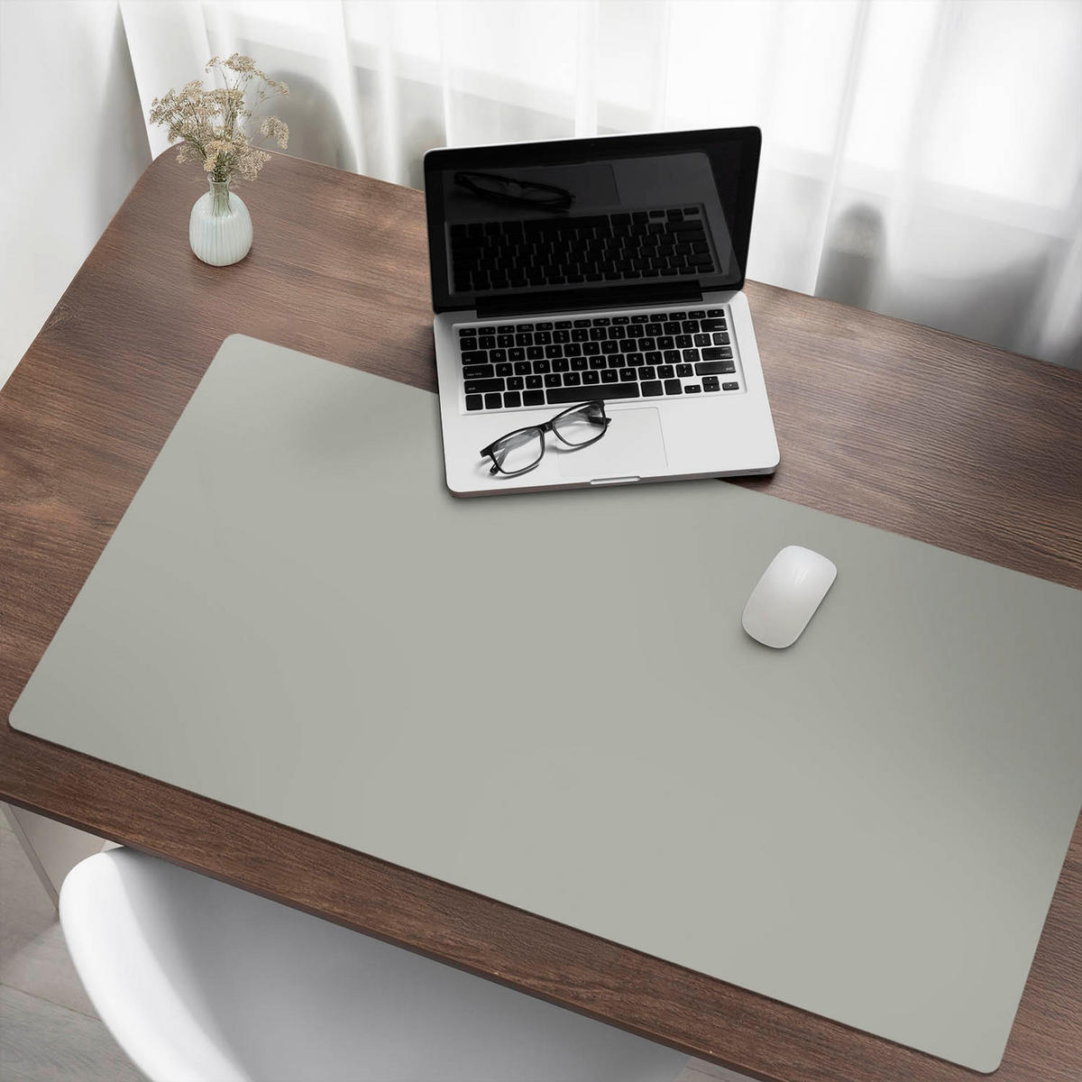 SCHREIBTISCHUNTERLAGE 120x60 cm Zinc-coloured - Zinkfarben, Kunststoff (1.6/120/60cm) - Wallfluent