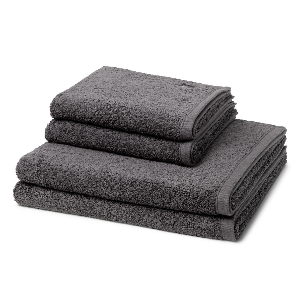FROTTIERSET Vita 4-teilig - Dunkelgrau, Textil (50/100cm) - Ross