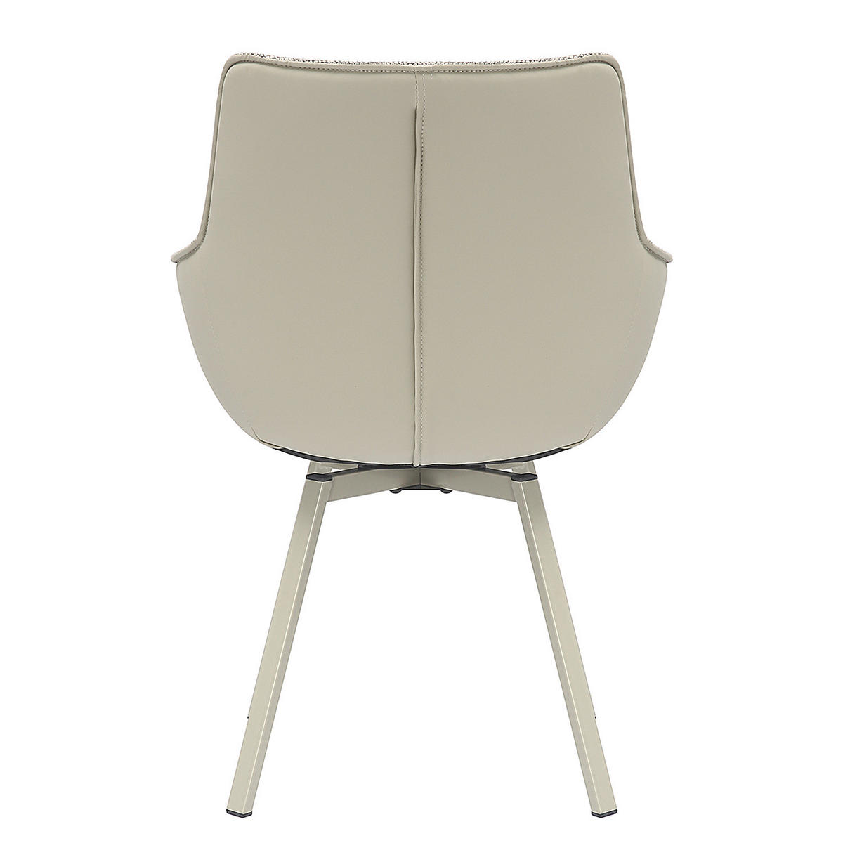 ARMLEHNENSTUHL 2ER-SET - Chenille / Kunstleder - Beige, Textil/Metall (57/87/63cm) - home24