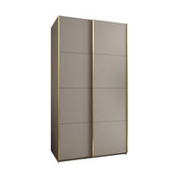 SCHWEBETÜRENSCHRANK 245,5/130/64 2-türig - Kaschmir/Goldfarben, Holz/Metall (130/245/64cm) - Abiks Möbel