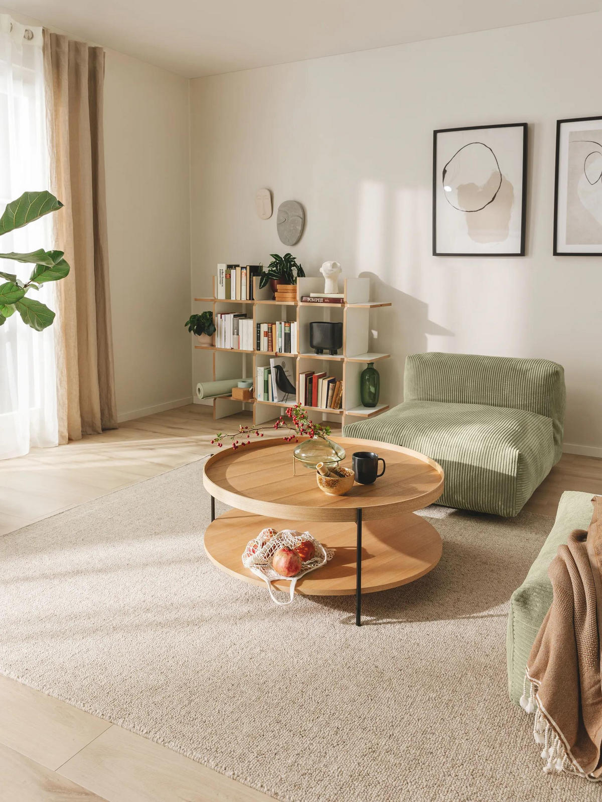 WOLLTEPPICH Imke Beige 160x230 cm - Beige, Naturmaterialien/Textil (160/230cm) - benuta Pure