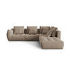 ECKSOFA modular rechts Bloom aus Samt hellbraun 4 Sitzplätze - Hellbraun, Textil (310/316cm) - Micadoni