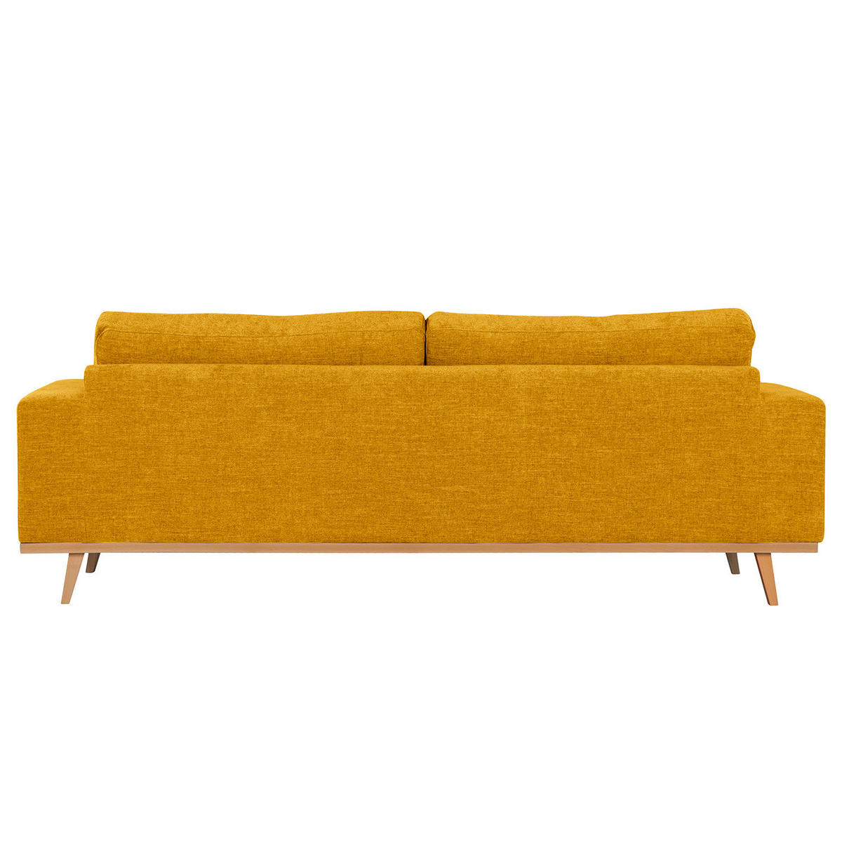 2-SITZER SOFA - Gelb/Buchefarben, Buchenholz/Textil (197/81/88cm) - home24