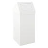 ABFALLSAMMLER Eckiger AlumInium Abfallbehälter Haiti Mit Push Deckel 55 Liter 77 x 30 x 30 cm Weiß - Weiß, Metall (30/77/30cm) - PROREGAL