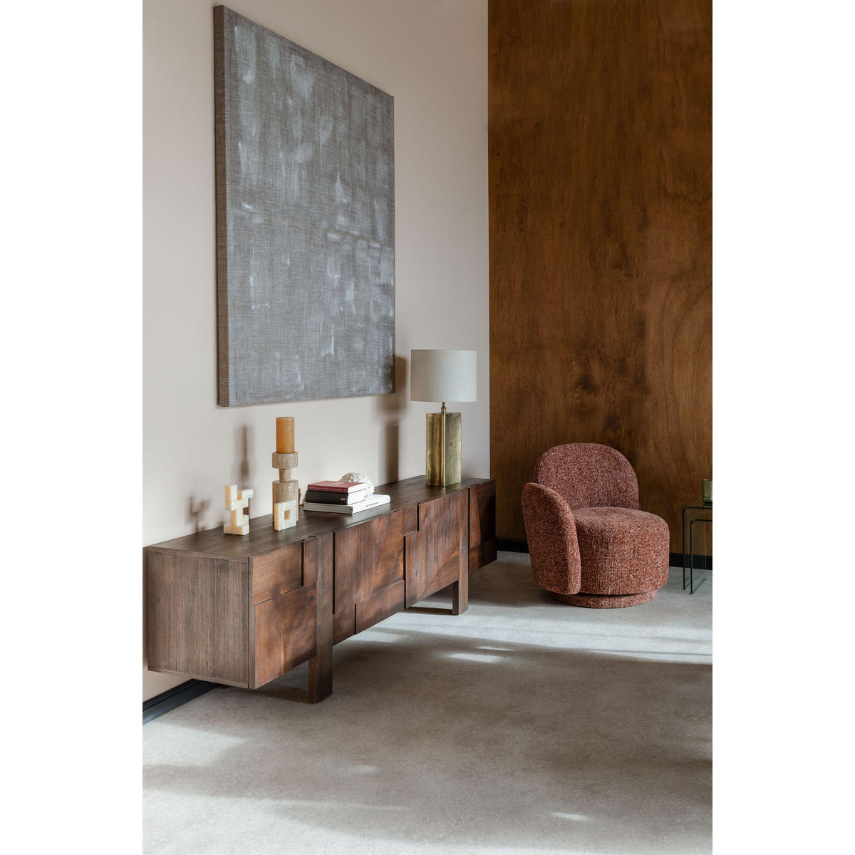 SIDEBOARD Bruneau Walnuss - Braun, Holz (188/60/45cm) - Dutchbone