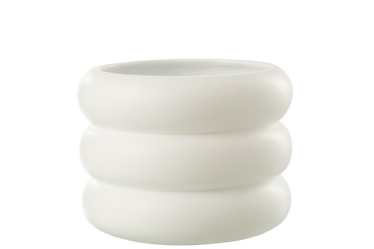BLUMENTOPF RING - Zement - Weiß - L - Ø 23 cm - Weiß, Stein (23/17cm) - J-Line
