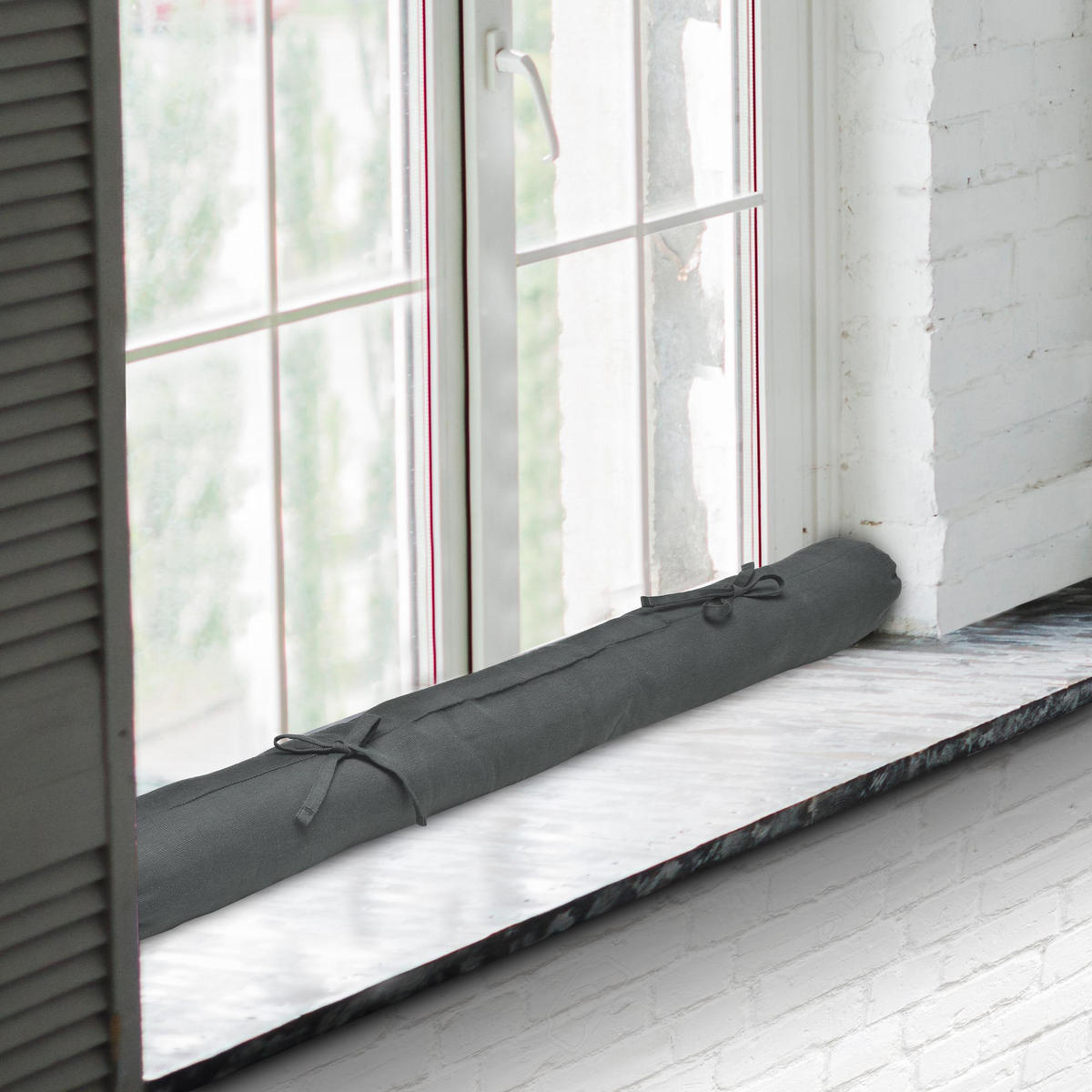 ZUGLUFTSTOPPER Viento 10x100cm Anthrazit - Anthrazit, Textil (10/100cm) - Beautissu 