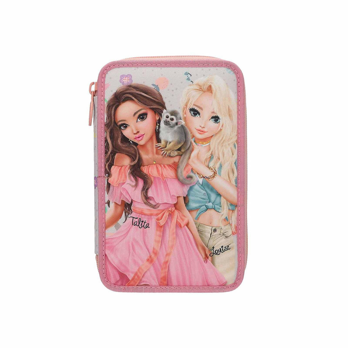 3-FACH FEDERTASCHE JUICY INKL. STIFTE TOPModel altrosa 7,5 x 13 x 20 cm - Altrosa, Kunststoff (13/20/7.5cm) - Depesche Germany