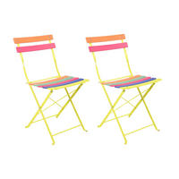 GARTENSTUHL 2er Set Leona Klappstuhl - Multicolor, Metall (49.5/77.5/41cm) - DELUKE