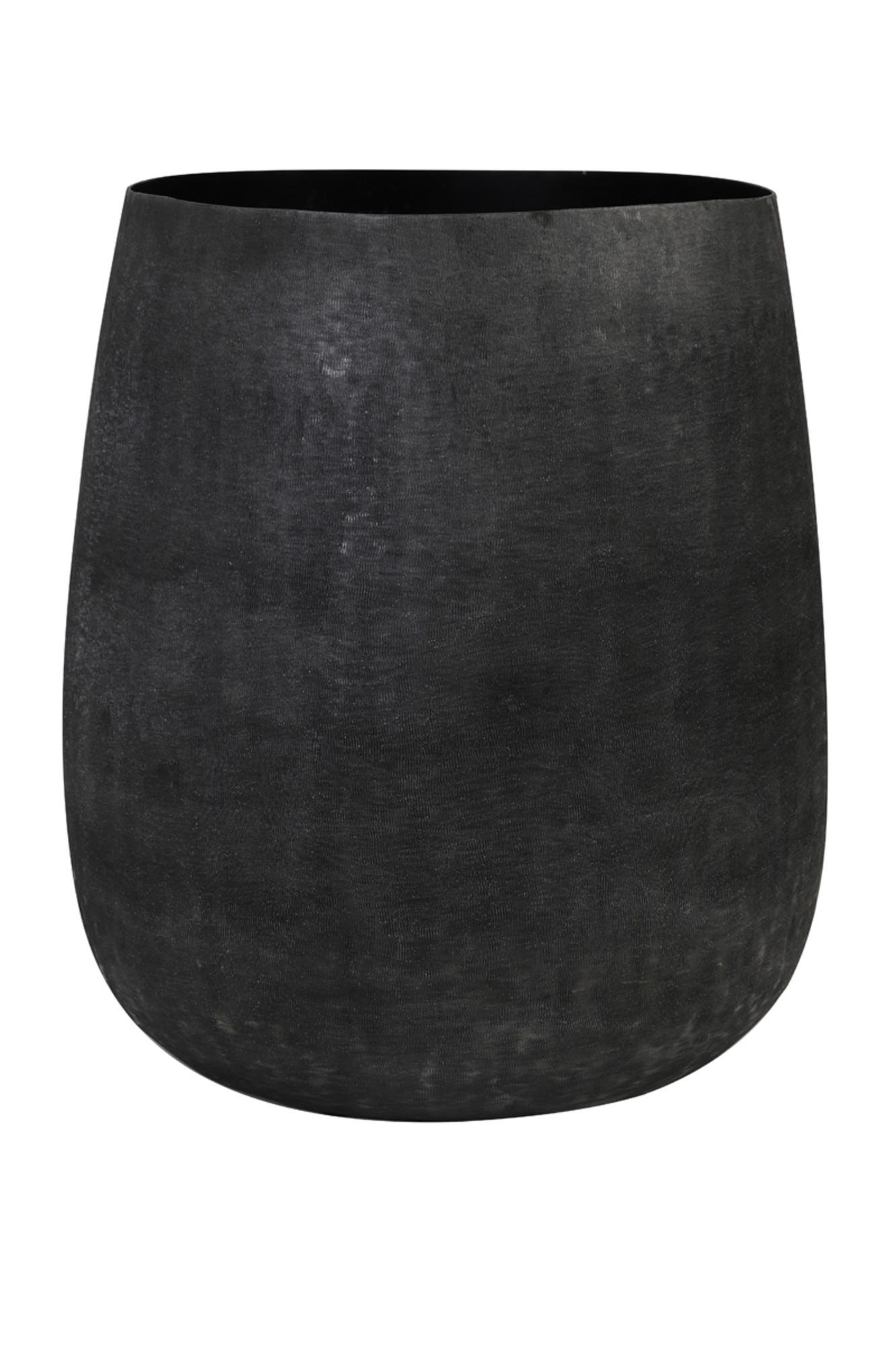TOPF Genoli Schwarz Ø39/42 cm - Schwarz, Metall (39/42cm) - Light & Living