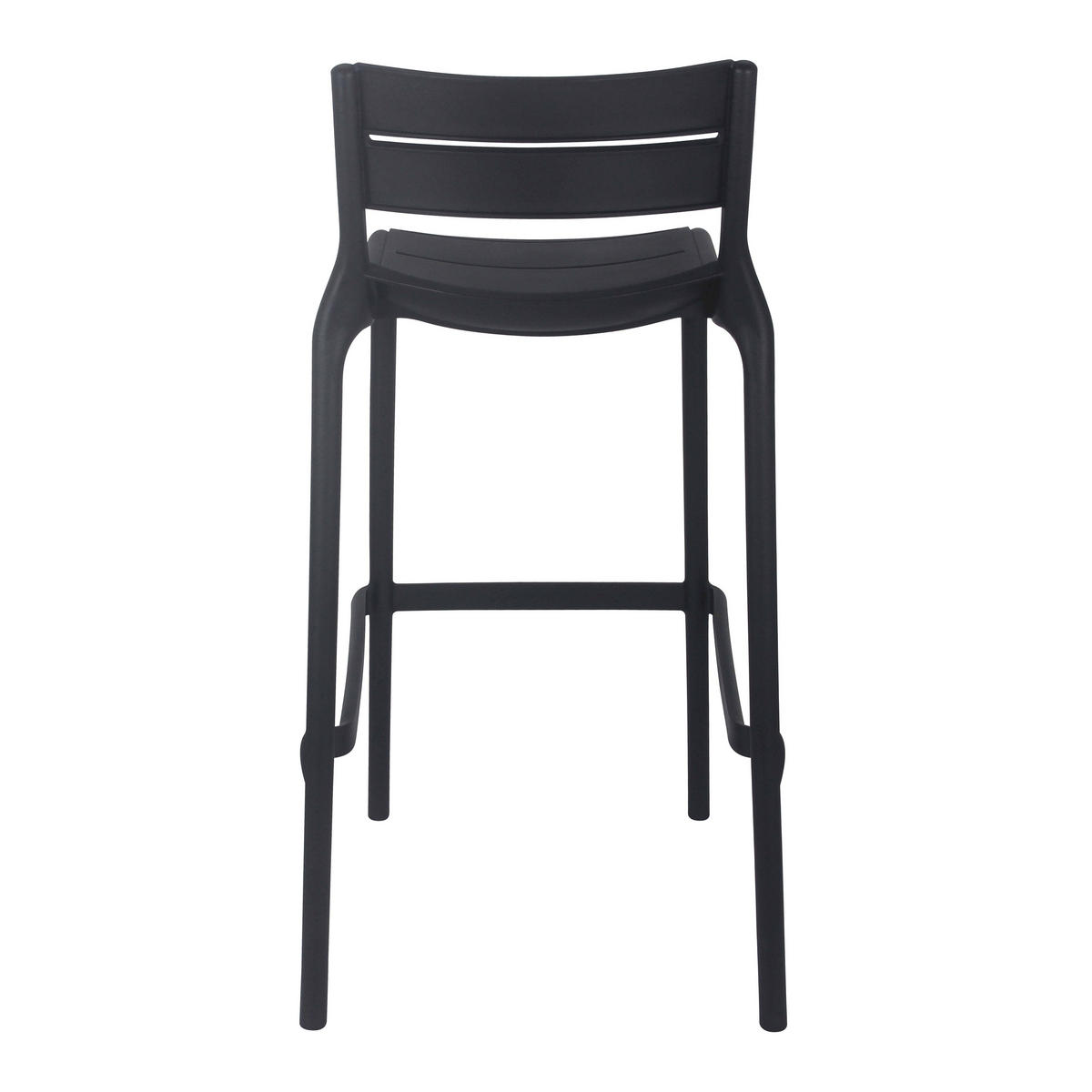 HOCHSTUHL 4-tlg., Schwarz - Schwarz, Kunststoff (49/51cm) - Oviala