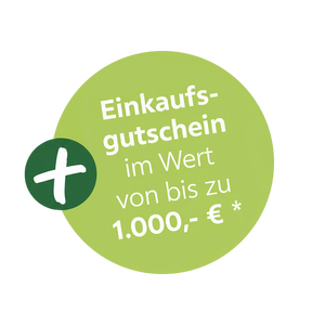 Einkaufsgutschein im Wert von bis zu 1.000 €