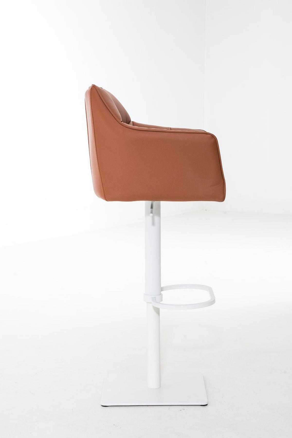 BARHOCKER Damaso 88x64x45 cm hellbraun - Hellbraun, Leder (64/88/45cm) - furnicato