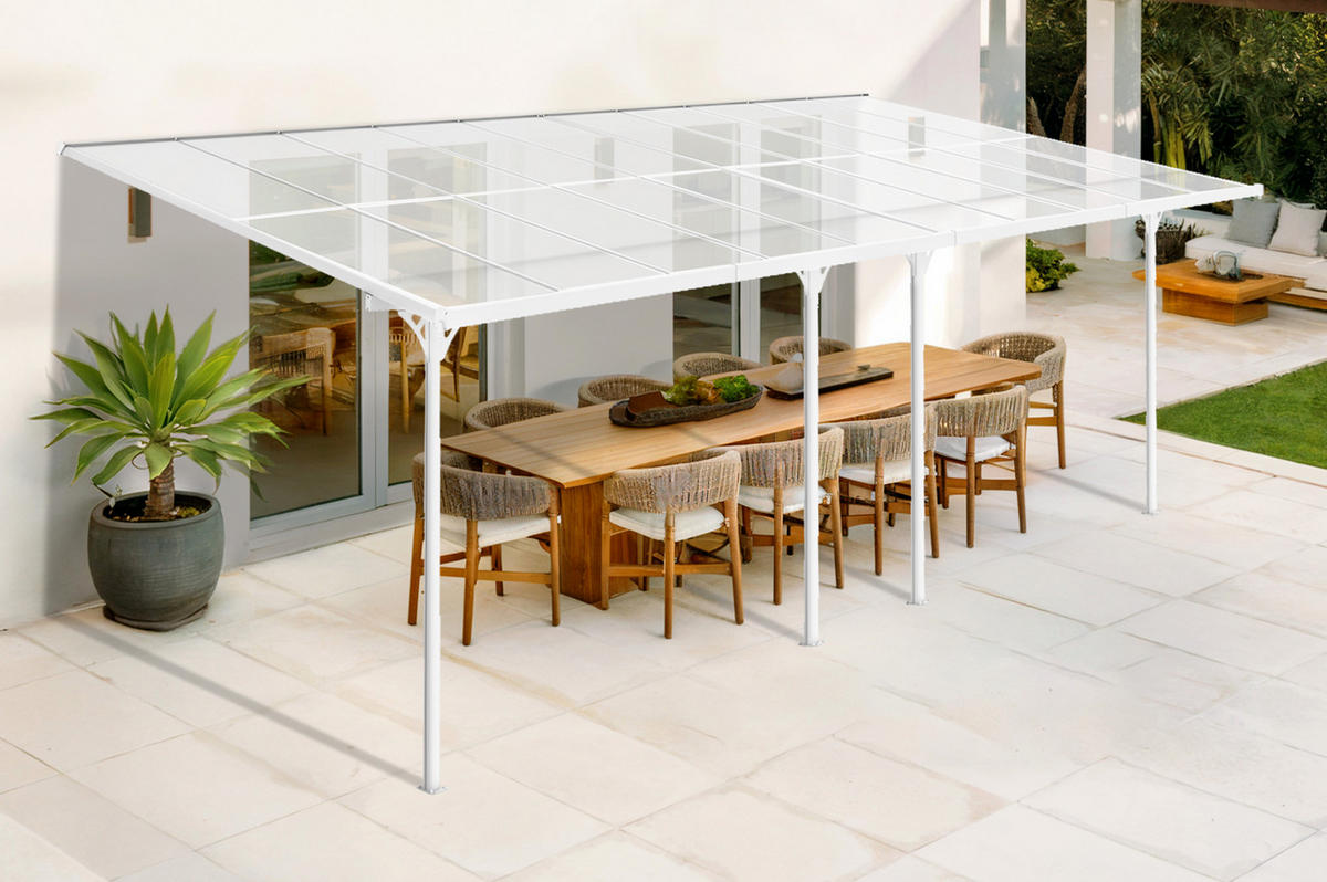 PERGOLA / CARPORT Kleo Weiß 6m x 3m - Weiß, Metall (626/270/300cm) - Cazeboo
