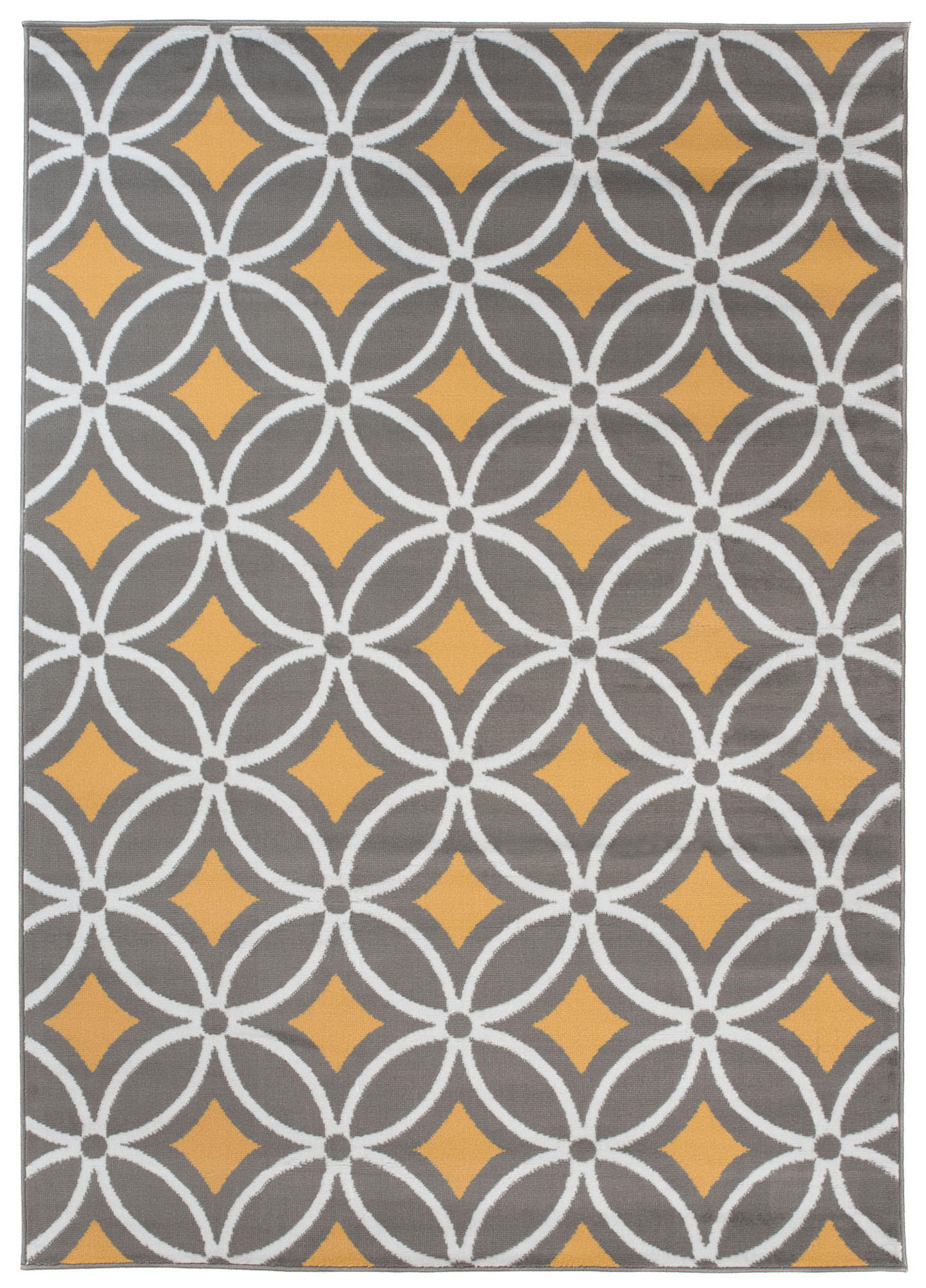 TEPPICH MAYA Gelb Geometrisch Mosaik Karo 200/250 cm - Gelb, Textil (200/250cm) - Tapiso