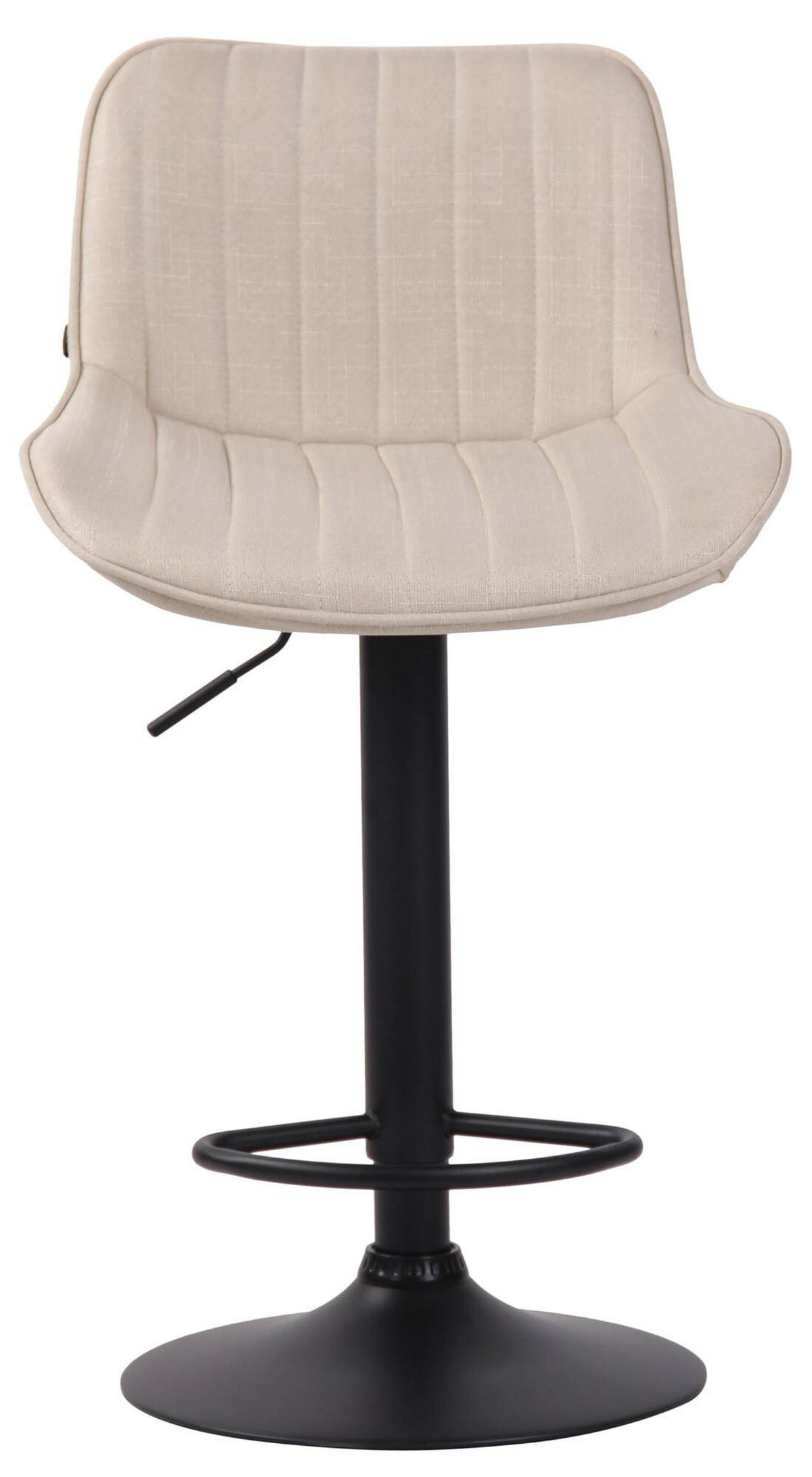 BARHOCKER 2er Set Stoff creme - Creme/Schwarz, Textil/Metall (50/86/50cm) - CLP