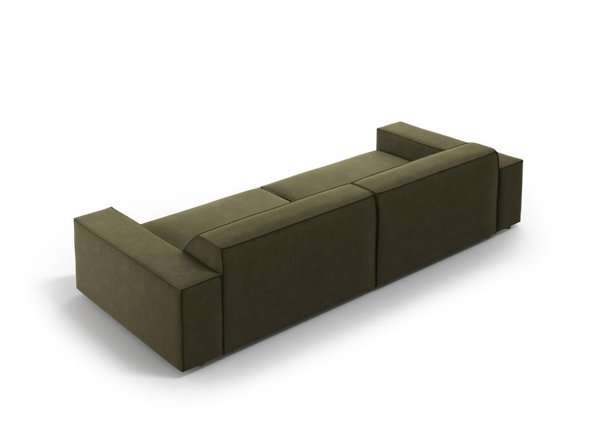 SOFA Jodie aus Samt grün 3 Sitzplätze - Grün, Textil (102/70/204cm) - Micadoni