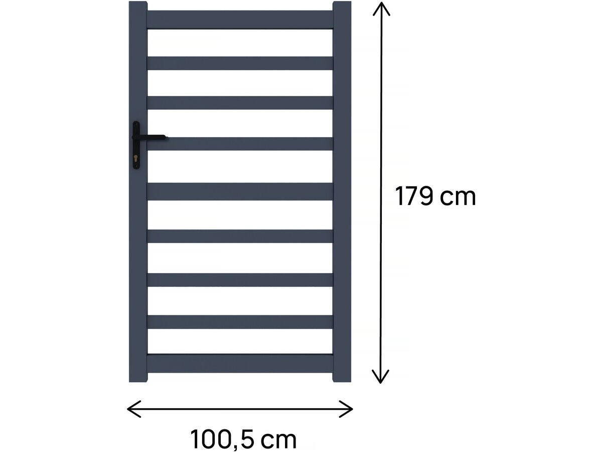 TOR marius Grau - Grau, Metall (100/180/180cm) - Habitat Garten