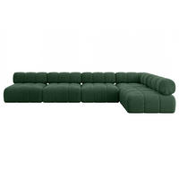 ECKSOFA modulares Sofa Samaro-L3 - 380x190x70 cm Grün Cord - Grün, Holzwerkstoff/Textil (380/190cm) - ALTDECOR