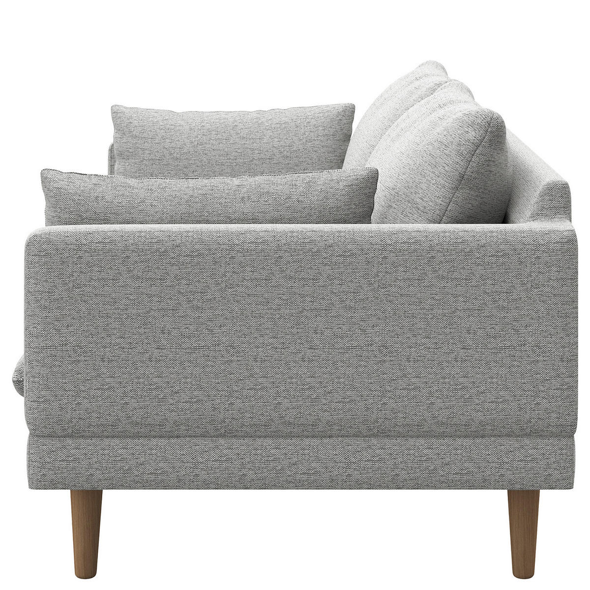 2-SITZER SOFA - Webstoff - Hellgrau, Textil (162/83/85cm) - home24