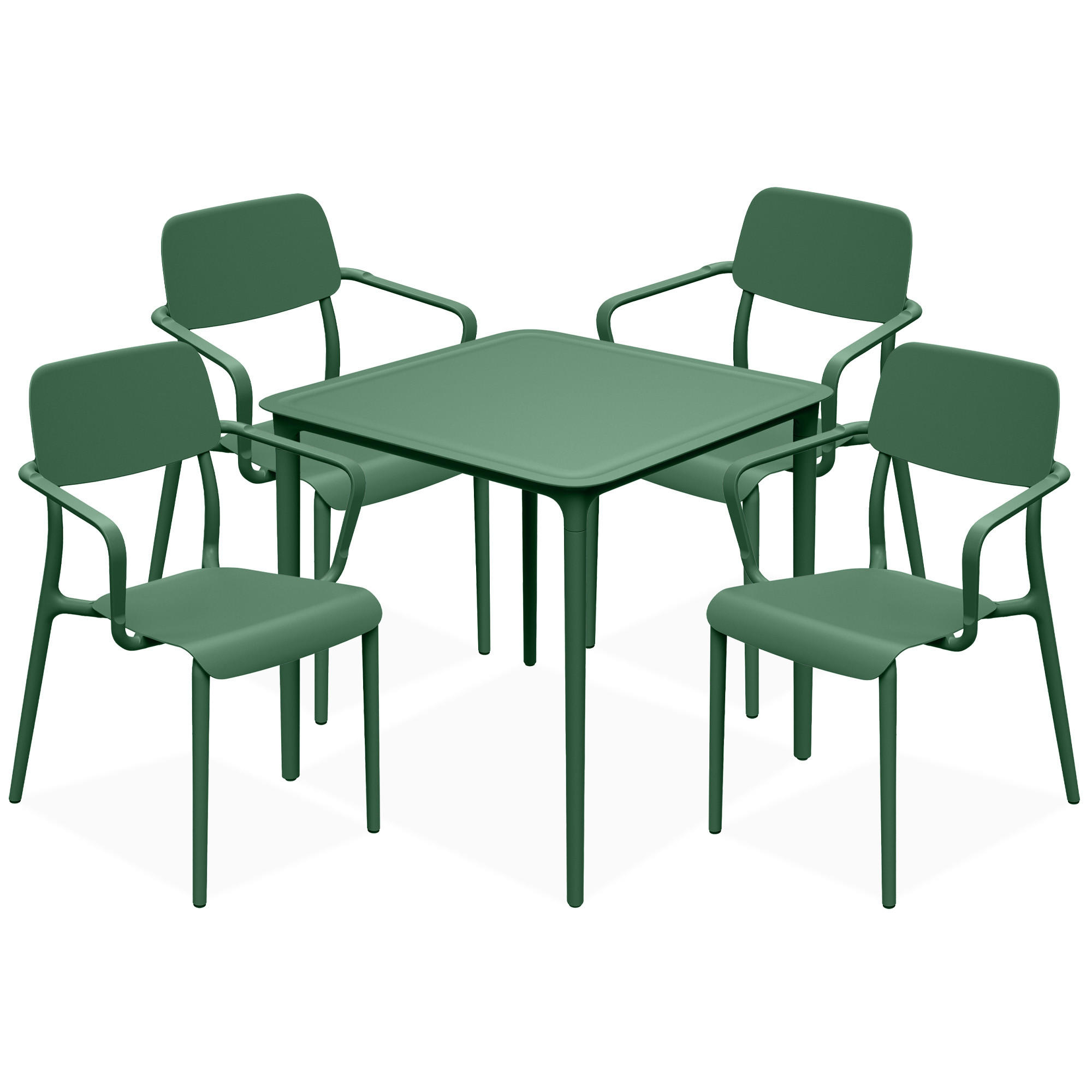 GARTENMÖBEL-SET GALIO, 5-tlg - Grün, Kunststoff - KONSIMO®