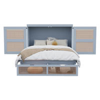 BETT 140/200 cm klappbar inkl. Lattenrost und Stauraumschubladen in Grau - Grau, Holz (140/200cm) - BEAOK