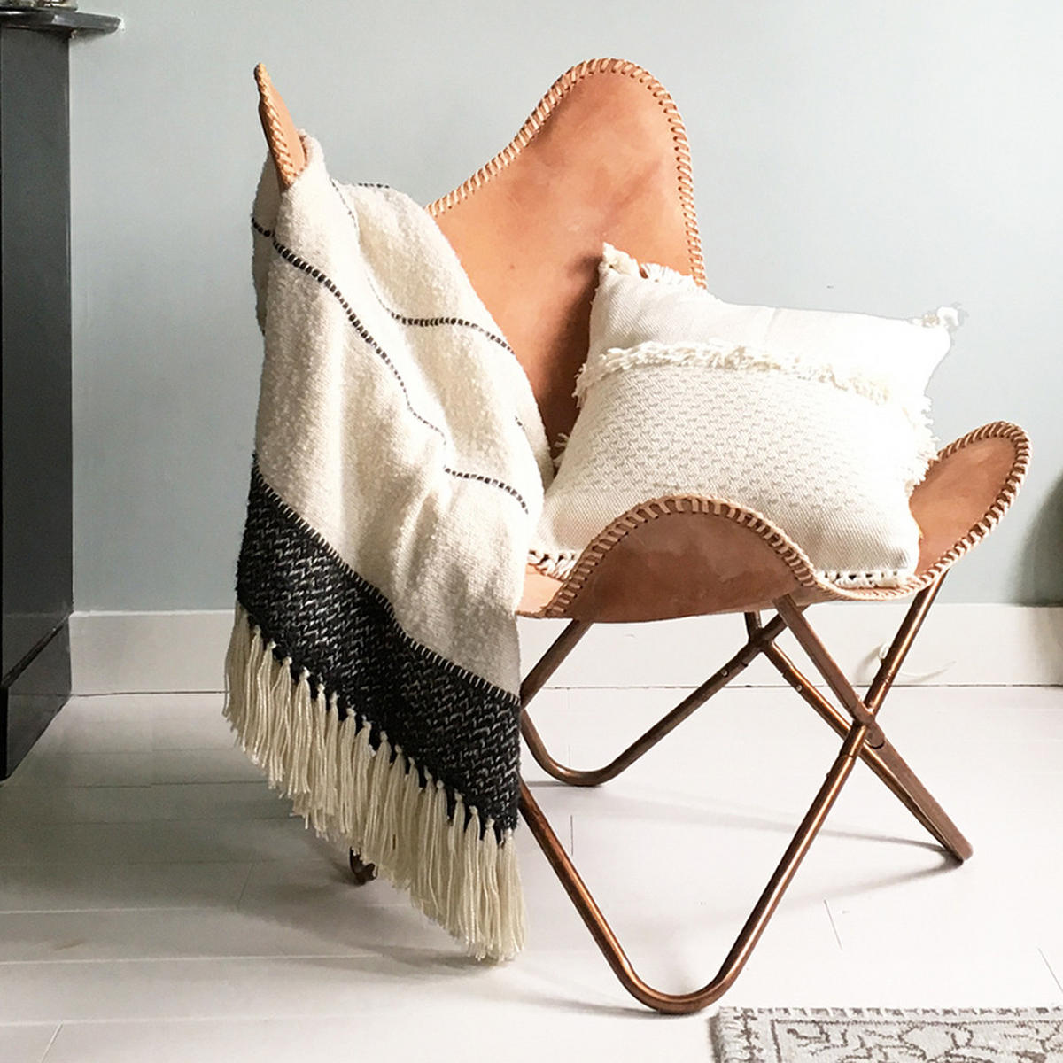 DECKE Berber Weiß - Weiß, Textil (125/150cm) - Malagoon
