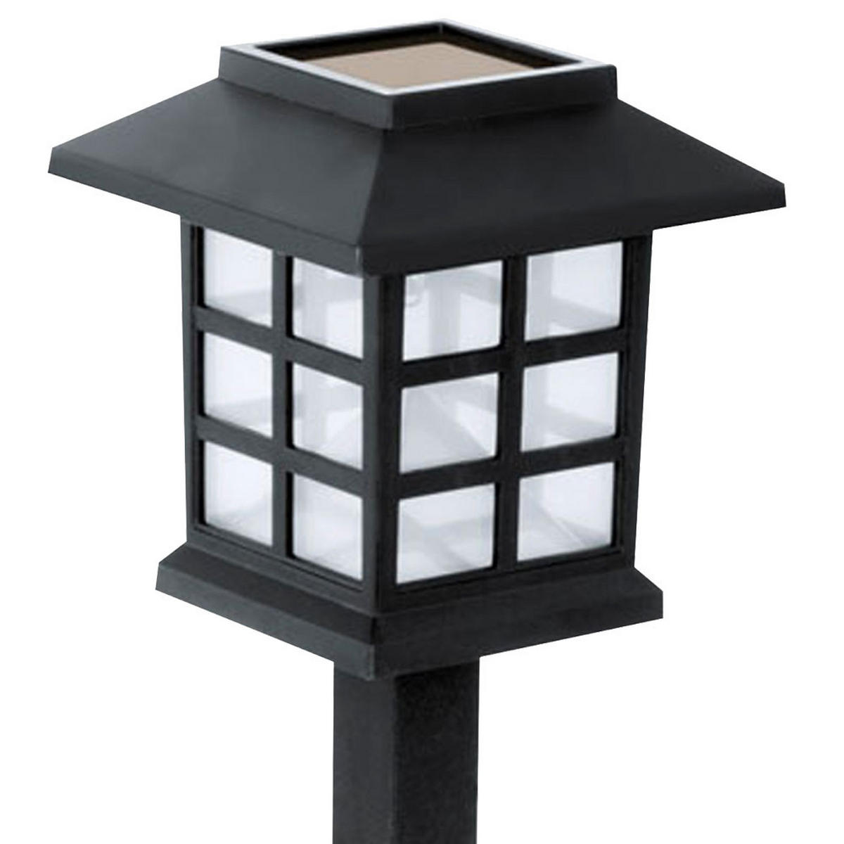 LED SOLARLEUCHTE Schwarz Laterne - Schwarz, Kunststoff (8.5/8.5/38cm)