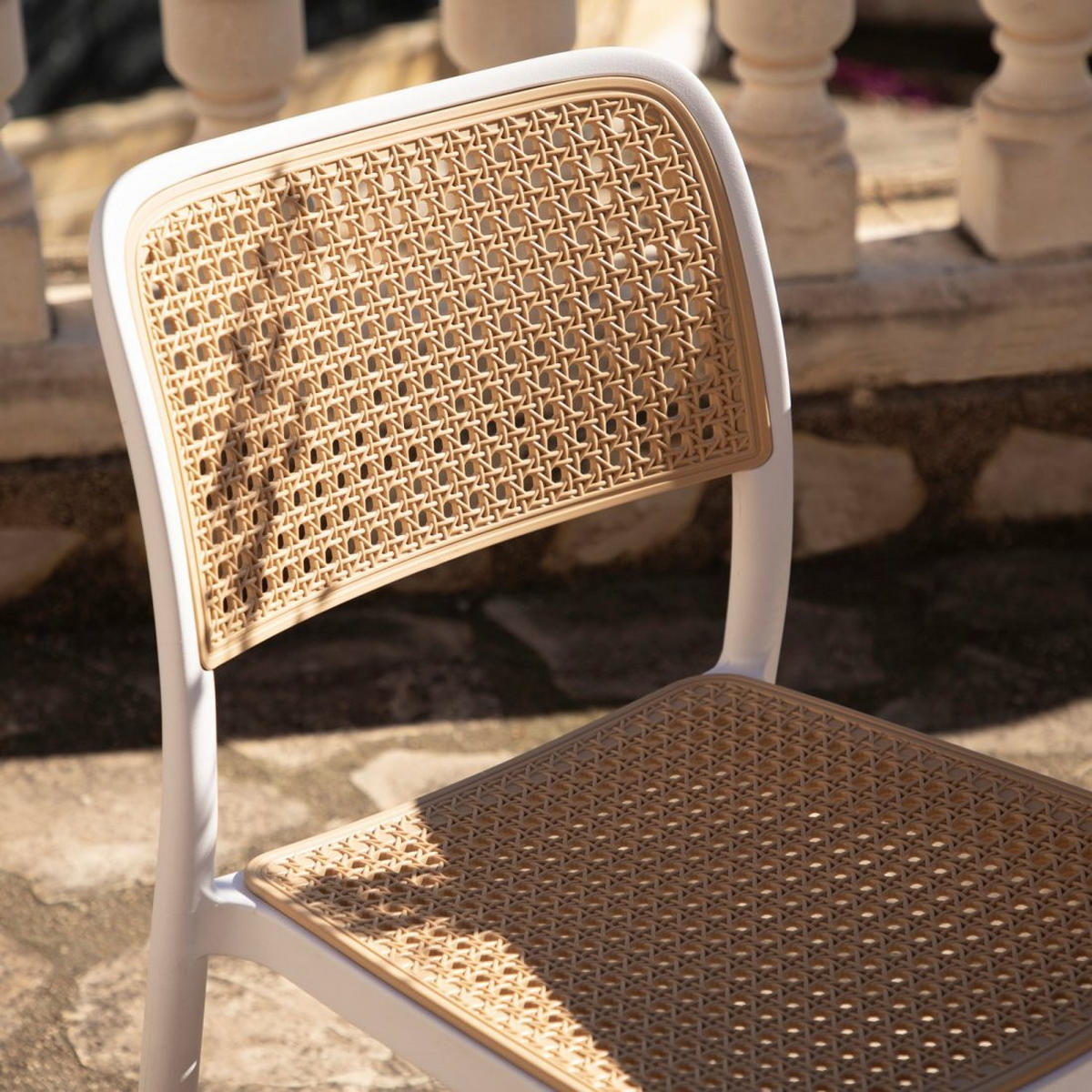 STUHL FÜR DRAUSSEN Kaira Zweifarbig 44 cm x 81 cm - Multicolor, Kunststoff (44/81/55cm)