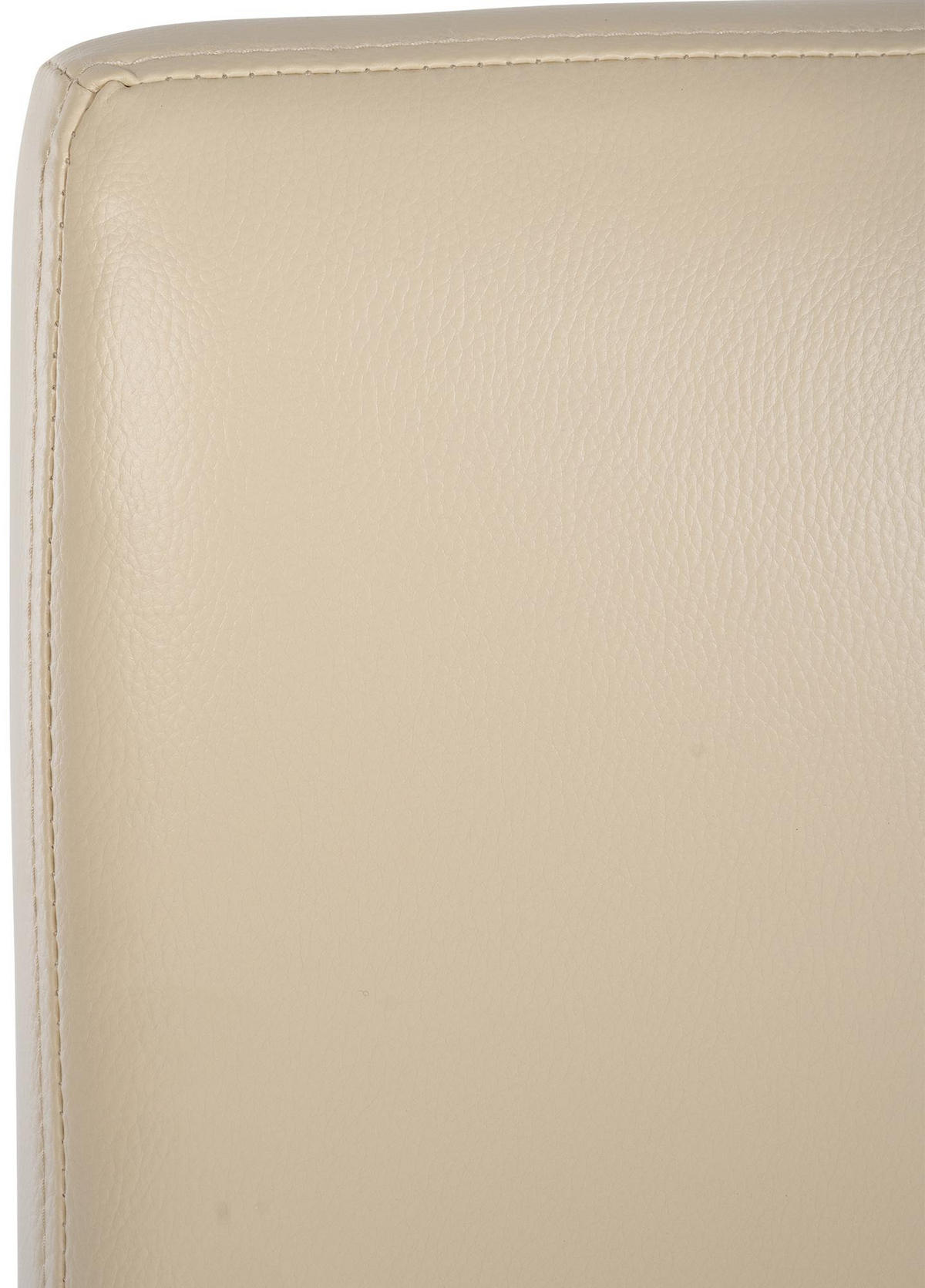 BARHOCKER Lederlook Creme - Creme/Schwarz, Textil/Metall (43/110/49cm) - CLP