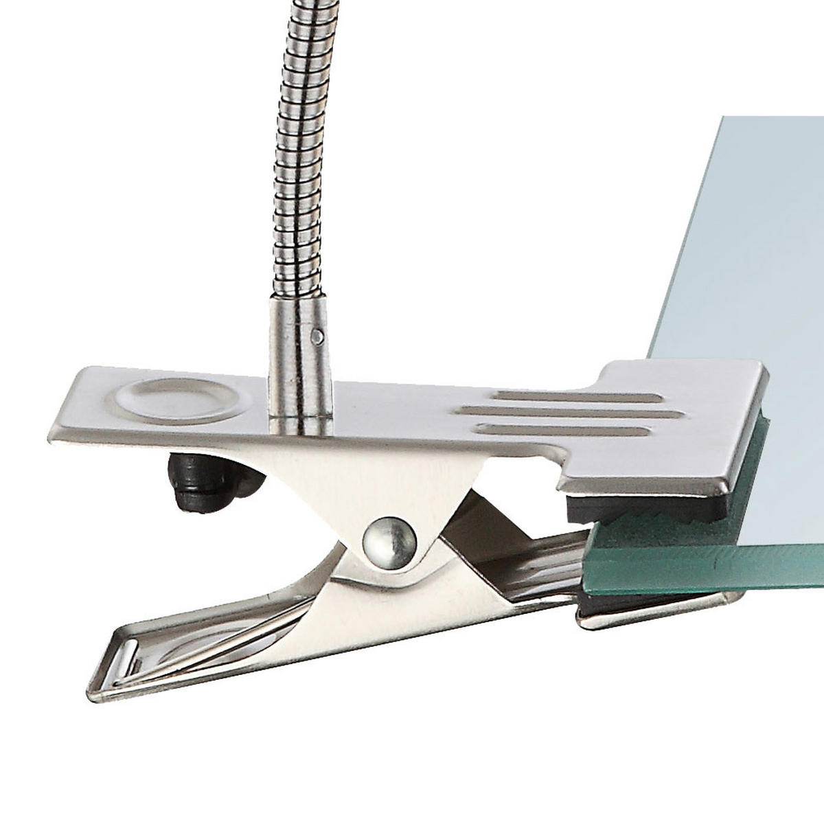 LED KLEMMLEUCHTE Serpent Silber Chrom - Silberfarben, Metall (43/43/48cm) - Globo Lighting