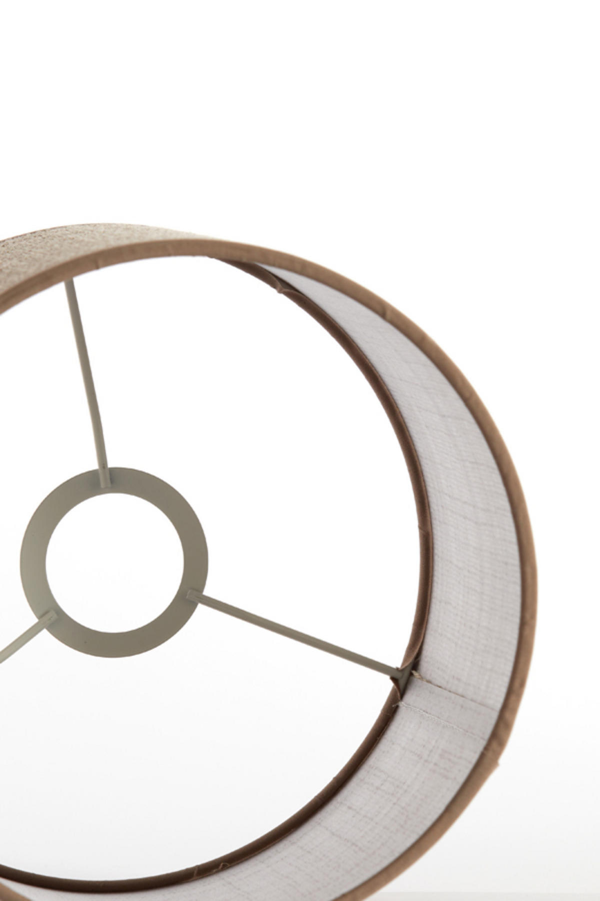 LAMPENSCHIRM Caden Braun Ø20/15 cm - Braun, Textil (20/20/15cm) - Light & Living