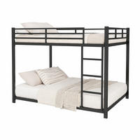 ETAGENBETT 140/200 mit Sicherheitsleisten und Lattenrost in Schwarz - Schwarz, Metall (140/200cm) - EVRYAE