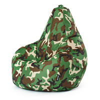 SITZSACK Lounge Chair "Cozy" 80x70x90cm - Braun/Grün, Textil (70/90/80cm) - Green Bean