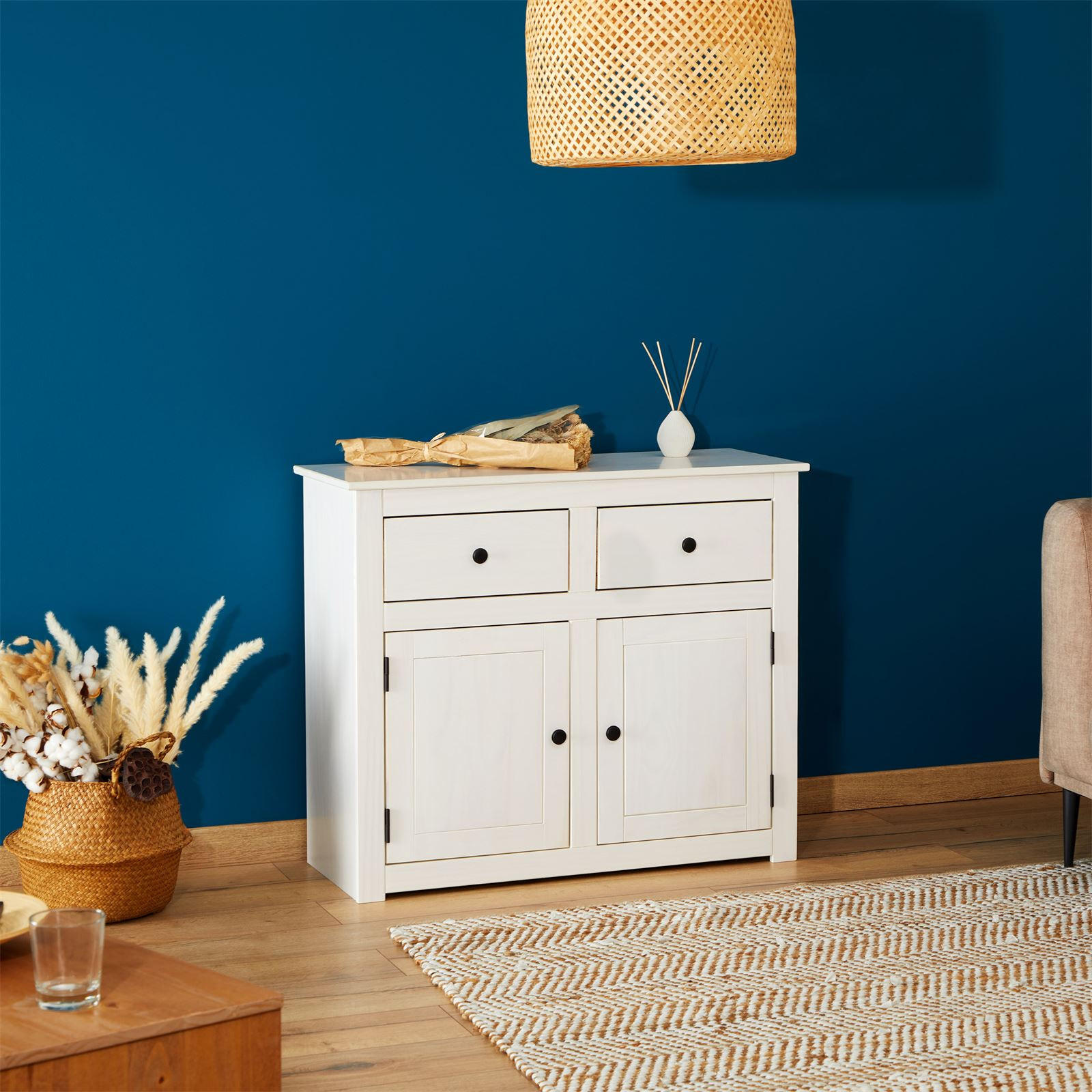 KOMMODE PAULO - Weiß, Holz (93/81/40cm) - CARO-Möbel