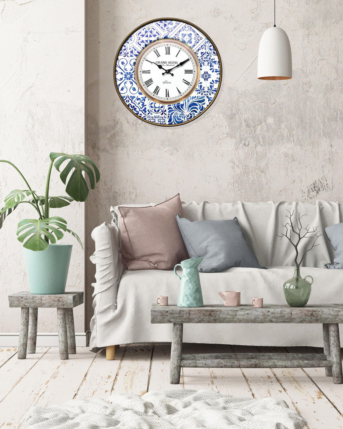 WANDUHR Weiß 5/50/50 cm - Weiß, Holzwerkstoff (5/50/50cm) - Mobili Rebecca